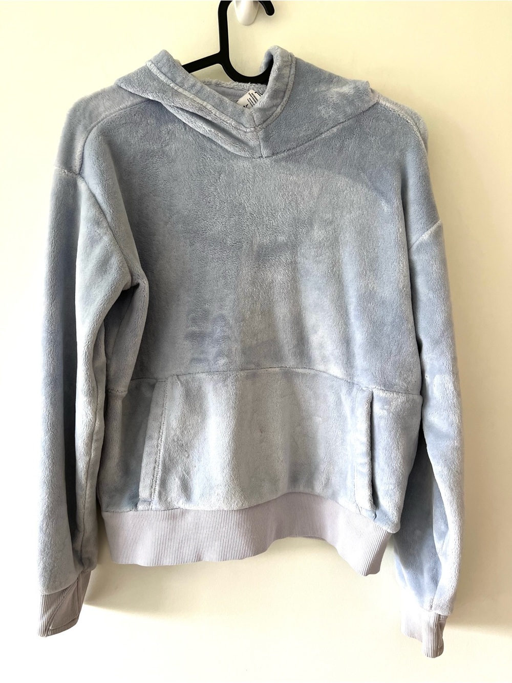 Athleta Plush Hooded Pullover Sweater  Blue Size L 12